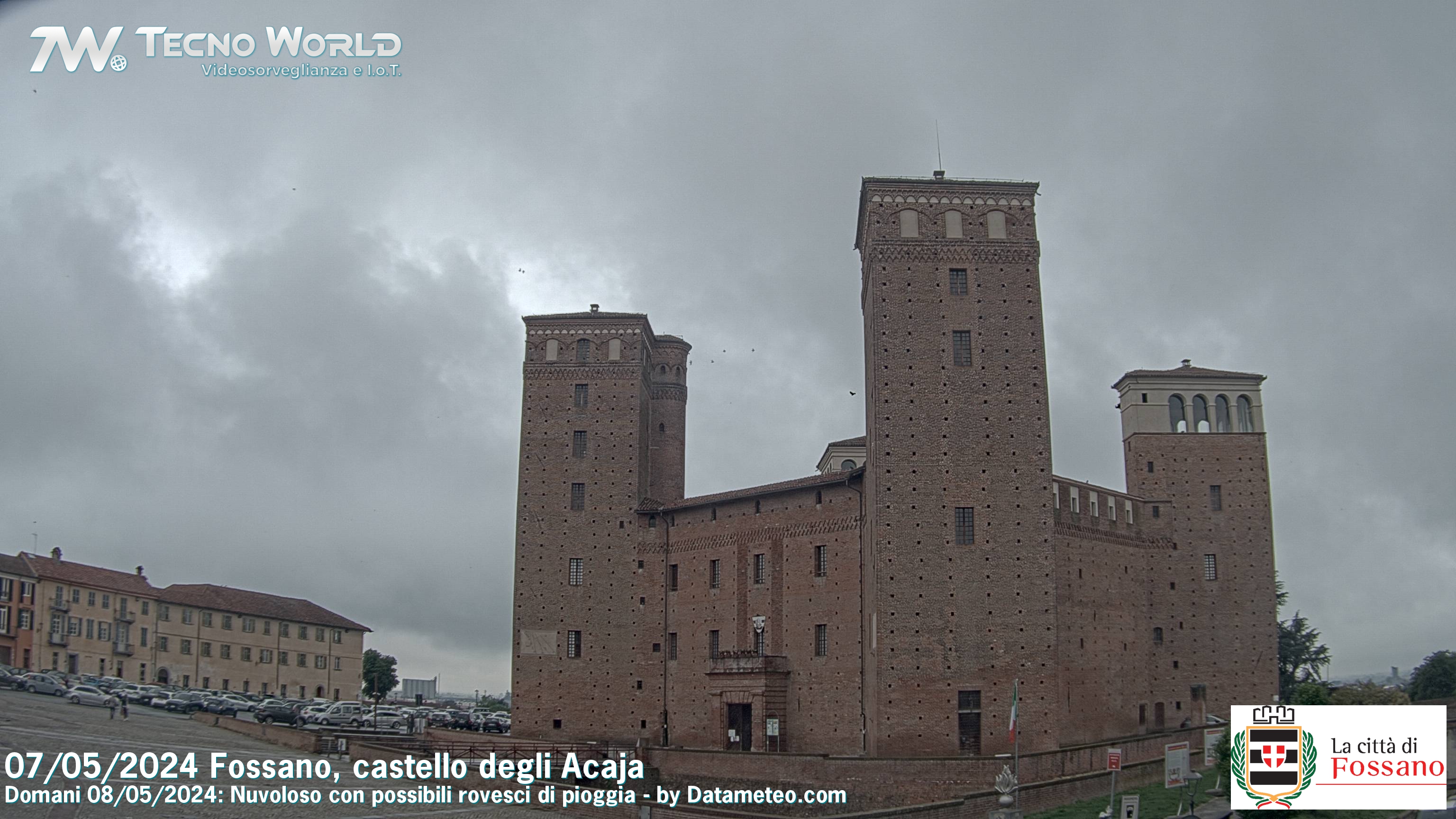 Webcam Fossano, Castello degli Acaja - info-gate.it
